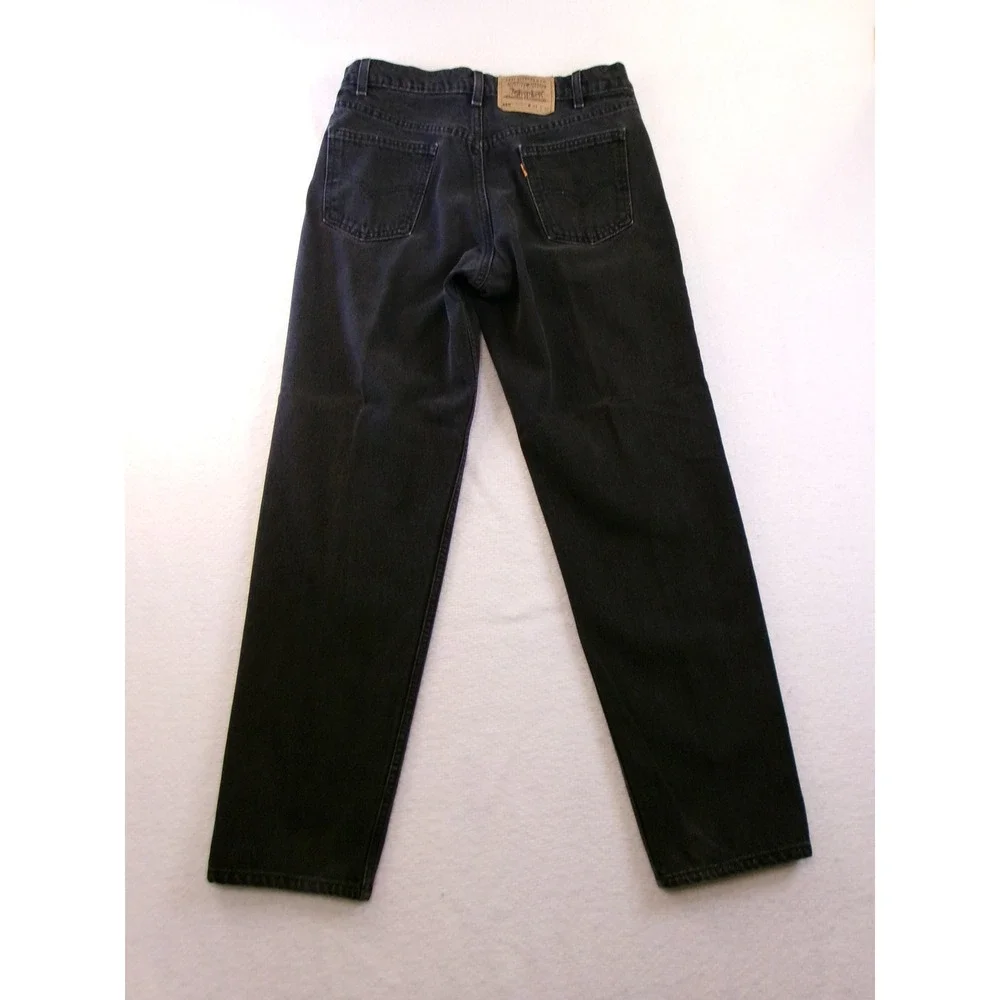 Vintage Levis 550 Relaxed Fit Black Jeans Mens 34x32 Orange Tab Made in USA 1997